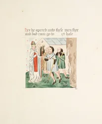 Ms. New Coll 380, f31r. Pyhän Marian Carlislen katedraalikirkon antiikki, piirtänyt Robert Carlile, 1795 (kynä ja muste ja wc paperille)